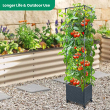 Load image into Gallery viewer, GREEN MOUNT 67.6" Raised Garden Bed Planter Box with Trellis for Climbing Vegetable w/Wheels