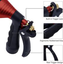 Load image into Gallery viewer, GREEN MOUNT Metal Garden Hose Nozzle with Adjustable Spray Patterns (Red)