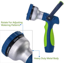 Load image into Gallery viewer, GREEN MOUNT New Patent High Pressure Fireman Style Garden Hose Nozzle (Blue-Green)