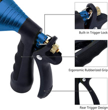 Load image into Gallery viewer, GREEN MOUNT Metal Garden Hose Nozzle with Adjustable Spray Patterns (Blue)