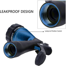 Load image into Gallery viewer, GREEN MOUNT Metal Garden Hose Nozzle with Adjustable Spray Patterns (Blue)