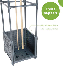 Load image into Gallery viewer, GREEN MOUNT 41.3" Raised Garden Bed Planter Boxes with Trellis for Climbing Vegetables Plants
