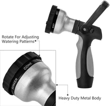 Load image into Gallery viewer, GREEN MOUNT New Patent High Pressure Fireman Style Garden Hose Nozzle (Silver)