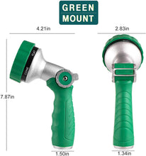 Load image into Gallery viewer, GREEN MOUNT Water Hose Spray Nozzle with Thumb Control (Green)
