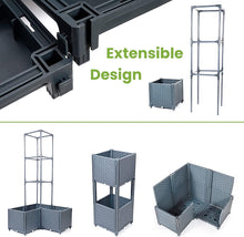 Load image into Gallery viewer, GREEN MOUNT 41.3" Raised Garden Bed Planter Boxes with Trellis for Climbing Vegetables Plants