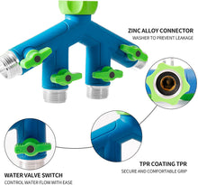 Load image into Gallery viewer, GREEN MOUNT Garden Hose Connector Tap Splitter (4 Way)