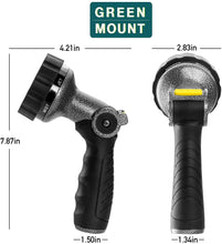 Load image into Gallery viewer, GREEN MOUNT Water Hose Spray Nozzle with Thumb Control (Black-Gray)
