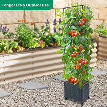 Load image into Gallery viewer, GREEN MOUNT 67.6&quot; Raised Garden Bed Planter Box with Trellis for Climbing Vegetable w/Wheels

