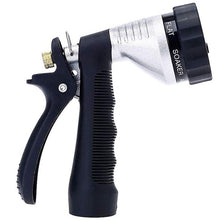 Load image into Gallery viewer, GREEN MOUNT Metal Garden Hose Nozzle with Adjustable Spray Patterns (Silver)
