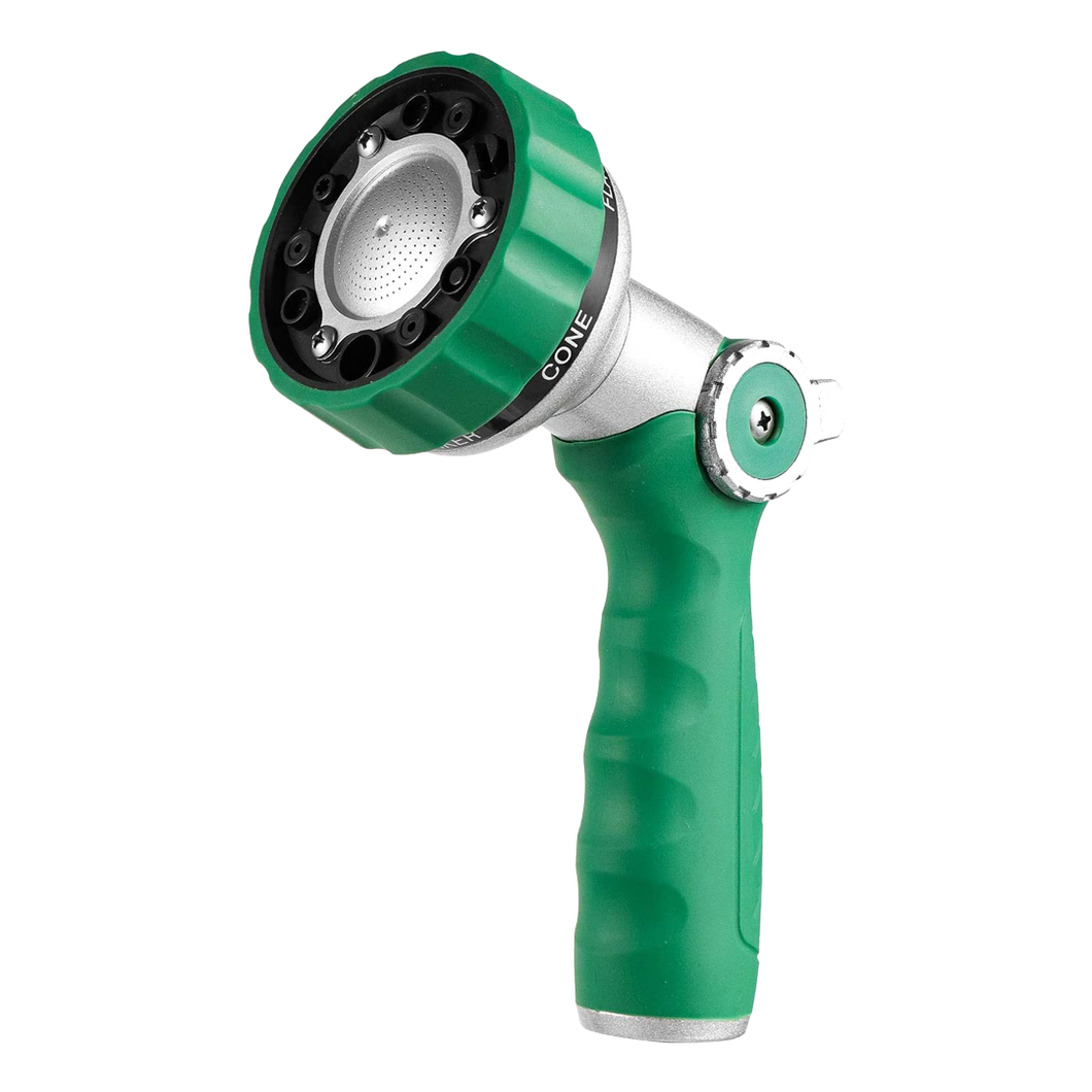 GREEN MOUNT Water Hose Spray Nozzle with Thumb Control (Green)