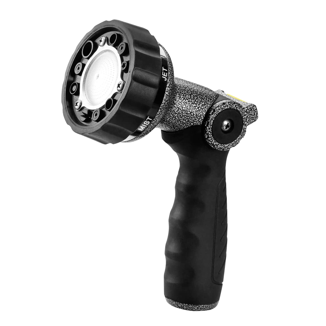 GREEN MOUNT Water Hose Spray Nozzle with Thumb Control (Black-Gray)