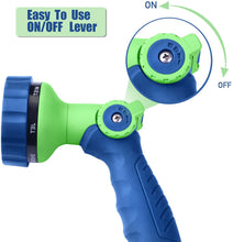 Load image into Gallery viewer, GREEN MOUNT Water Hose Spray Nozzle with Thumb Control (Blue)
